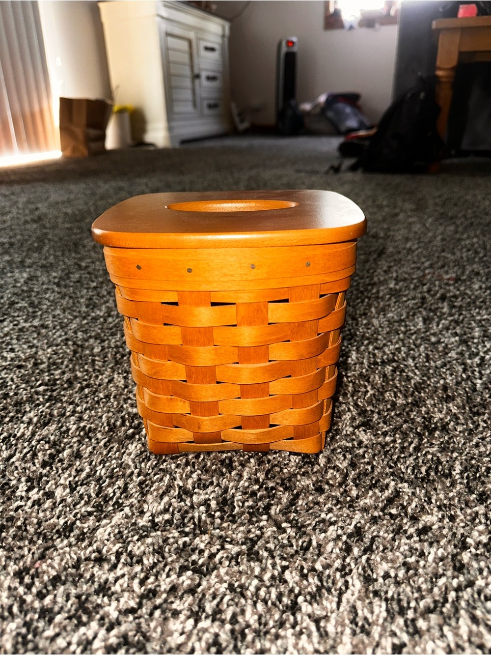 Longaberger Handwoven Wooden Tissue Box Cover